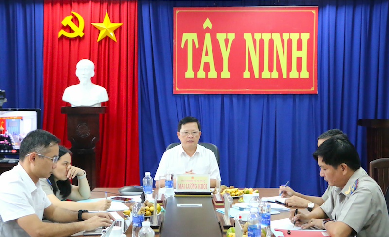 Thứ trưởng Mai Lương Khôi làm việc với Thi hành án dân sự Tây Ninh